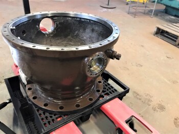 February 2021. X-ray inspection of the base metal of the ball valve body.