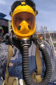 May 2020. Inspection of a 25 m3 horizontal steel underground storage tank for petroleum products for leaks.