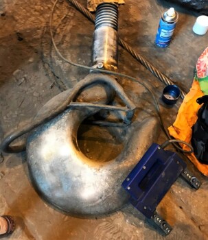 December 2021. Magnetic powder control (MC) of crane hooks. Melting shop. Laboratory of non-destructive testing.