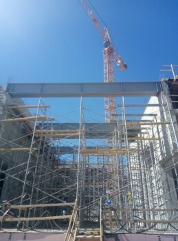 July 2020. Visual and ultrasonic inspection of the welds of the installation unit of the brackets of the sports and recreation complex.