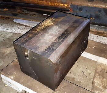 November 2020. Ultrasonic inspection of the workpiece for the manufacture of flanges. Control of the base metal.