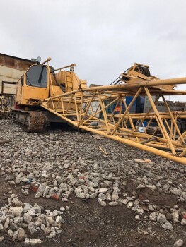 September 2021. Ultrasonic inspection of the root section of the RDK 250 crane after repair.