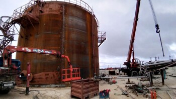 October 2019. Carrying out complex diagnostics of the tank (RC, UZK, VIC, Vacuuming) during construction.