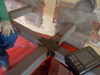 September 2017. Ultrasonic inspection of installation welded joints of metal structures of the object.